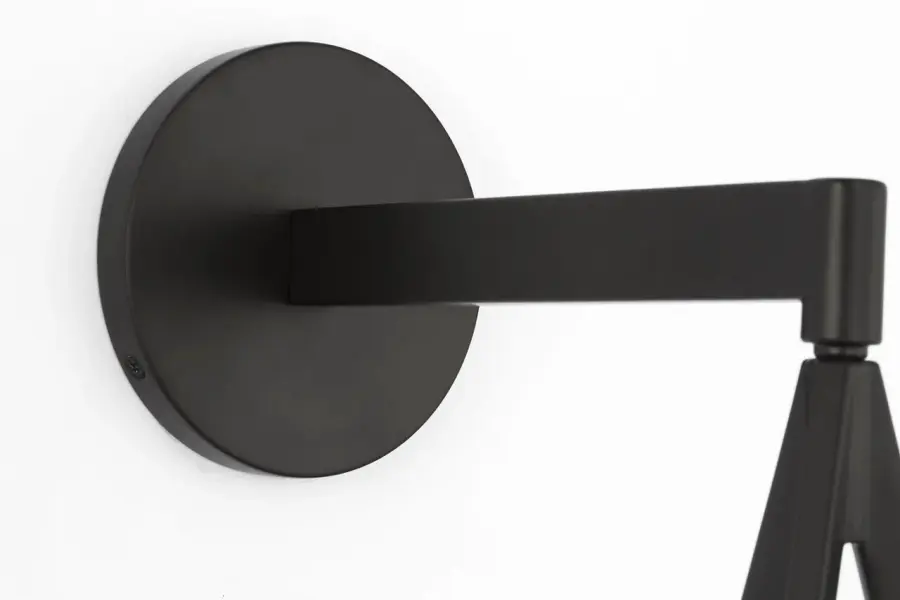 Divina 19" Floating Bowl Sconce in Modern Iron with Alabaster - Image 7