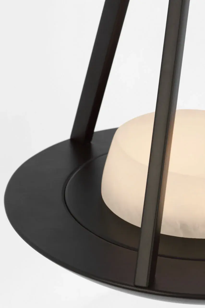 Divina 19" Floating Bowl Sconce in Modern Iron with Alabaster - Image 10