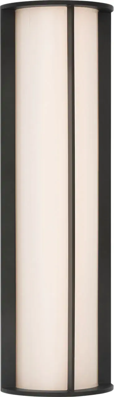 Phinn 18" Linear Bath Sconce in Modern Iron with White Glass - Image 3