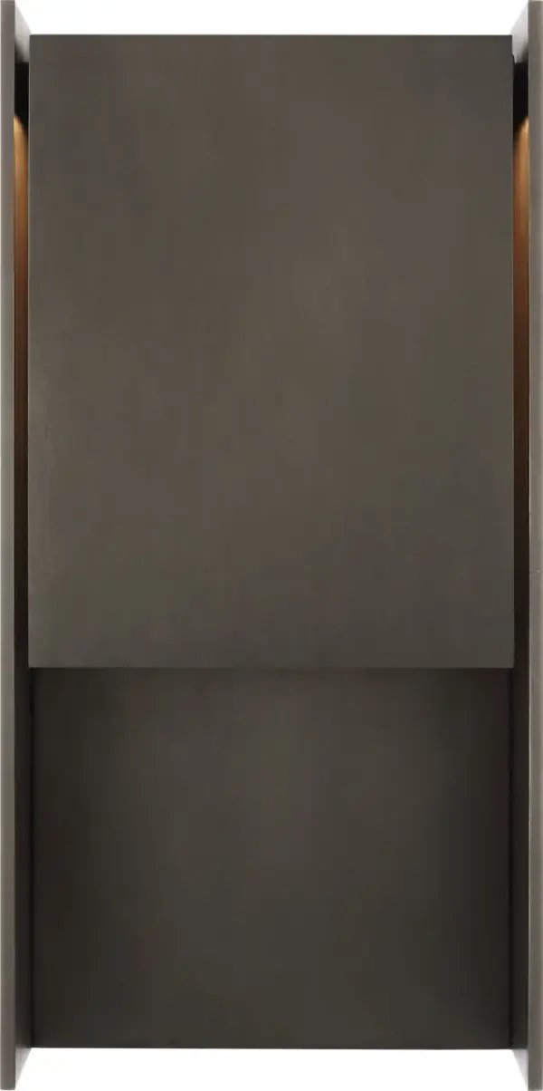 The Align 15" Shielded Wall Light combines contemporary design with industrial durability. Its blackened stainless finish offers weather resistance and modern sophistication for outdoor spaces. - alternate view