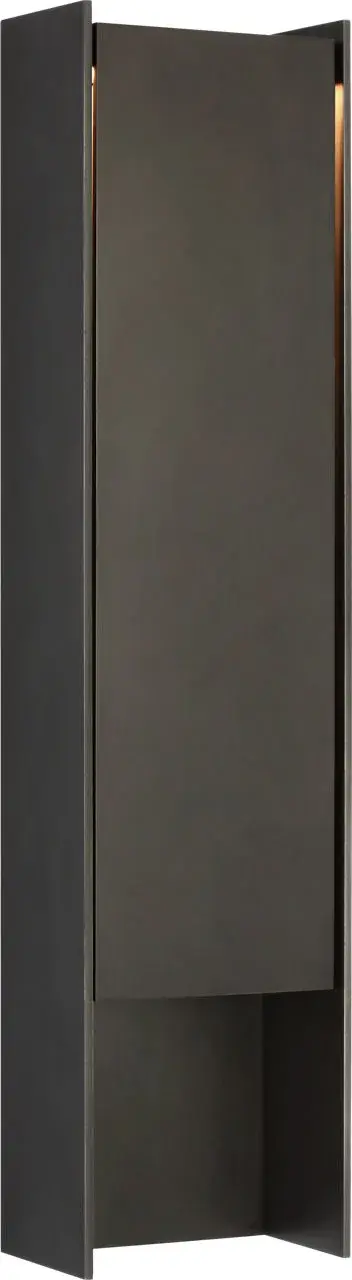 The Align 32" Shielded Wall Light makes a dramatic architectural statement with its substantial scale and blackened stainless finish. Perfect for modern exteriors requiring both style and durability.