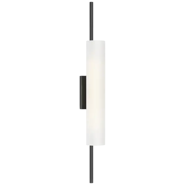 Windchime 25" Tubular Sconce in Bronze with Soft Etched Glass - Image 2