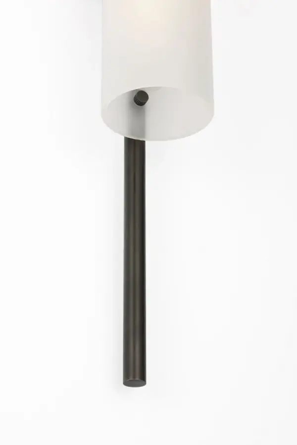 Windchime 25" Tubular Sconce in Bronze with Soft Etched Glass - Image 4