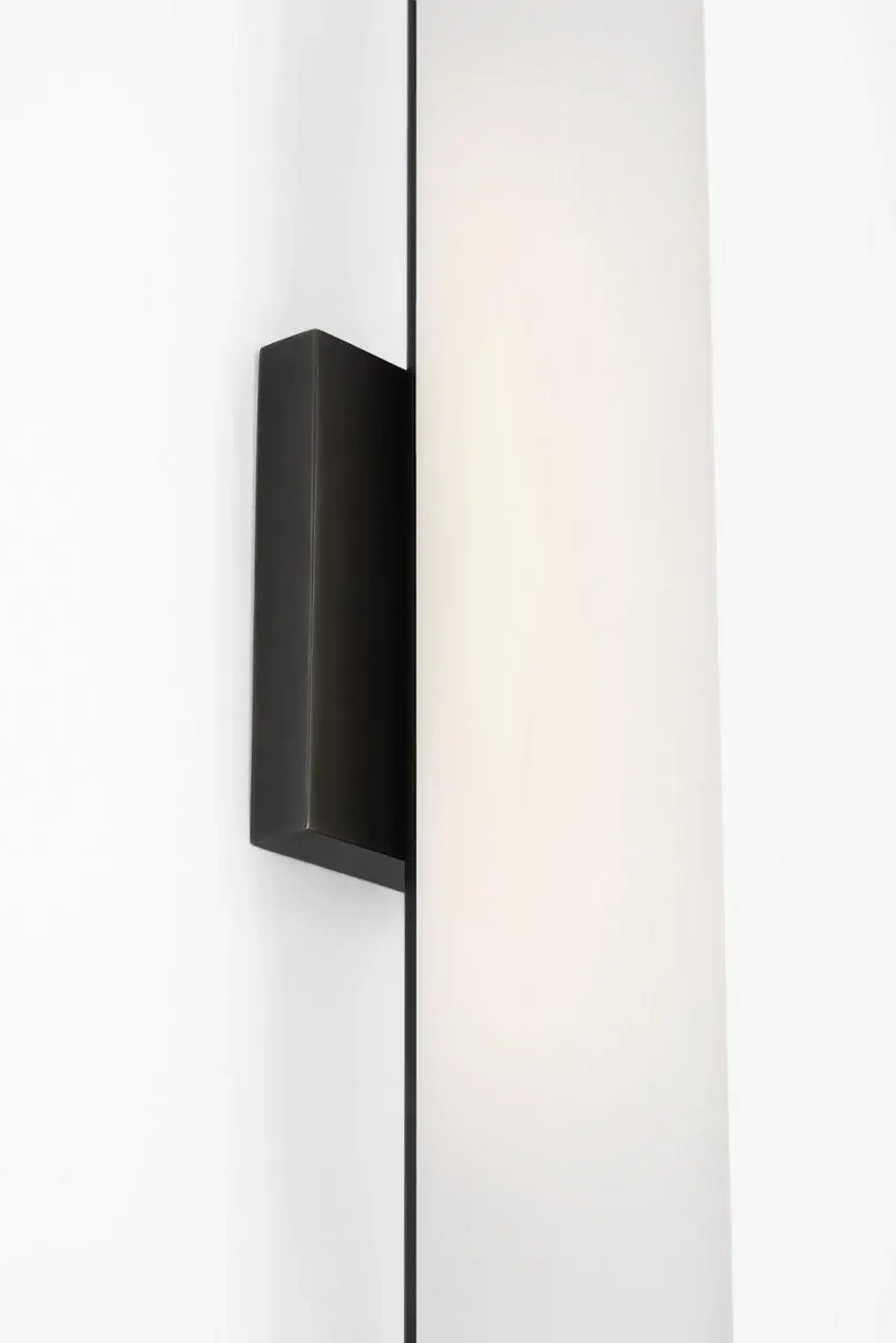 Windchime 25" Tubular Sconce in Bronze with Soft Etched Glass - Image 5