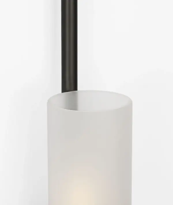 Windchime 25" Tubular Sconce in Bronze with Soft Etched Glass - Image 6