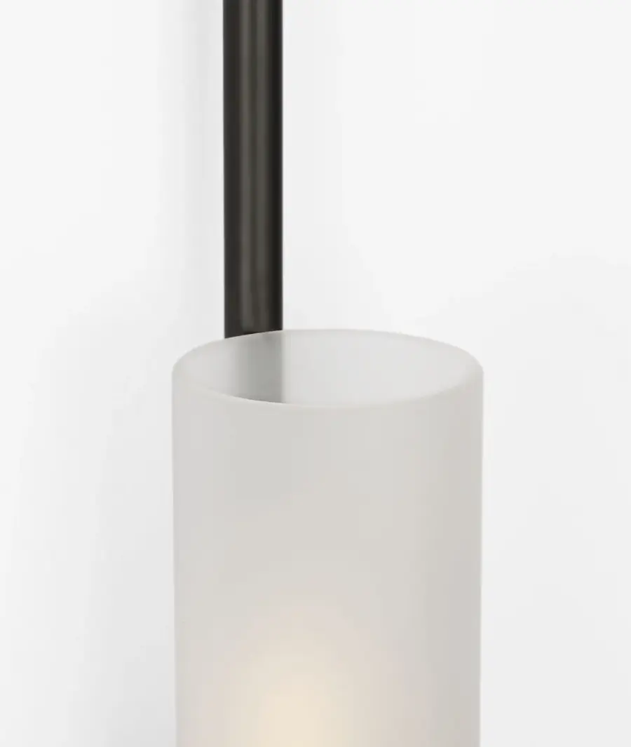 Windchime 25" Tubular Sconce in Bronze with Soft Etched Glass - Image 6