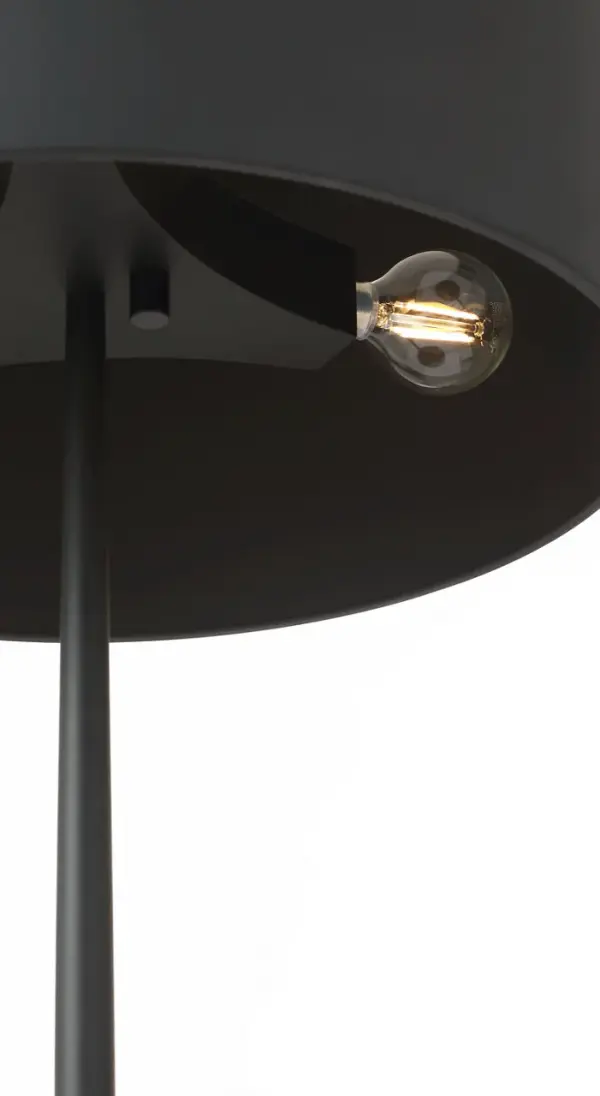 Sleek Modern Trumpet Base Table Lamp with Sophisticated Matte Black Finish - Image 3