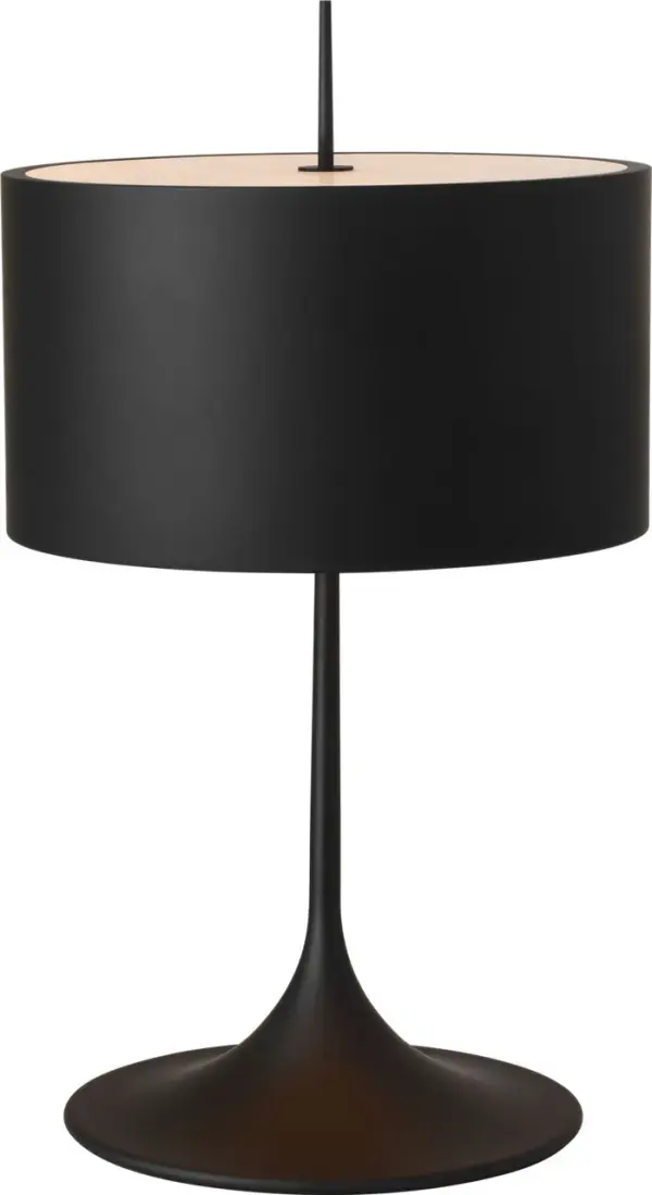 Sleek Modern Trumpet Base Table Lamp with Sophisticated Matte Black Finish - Image 4