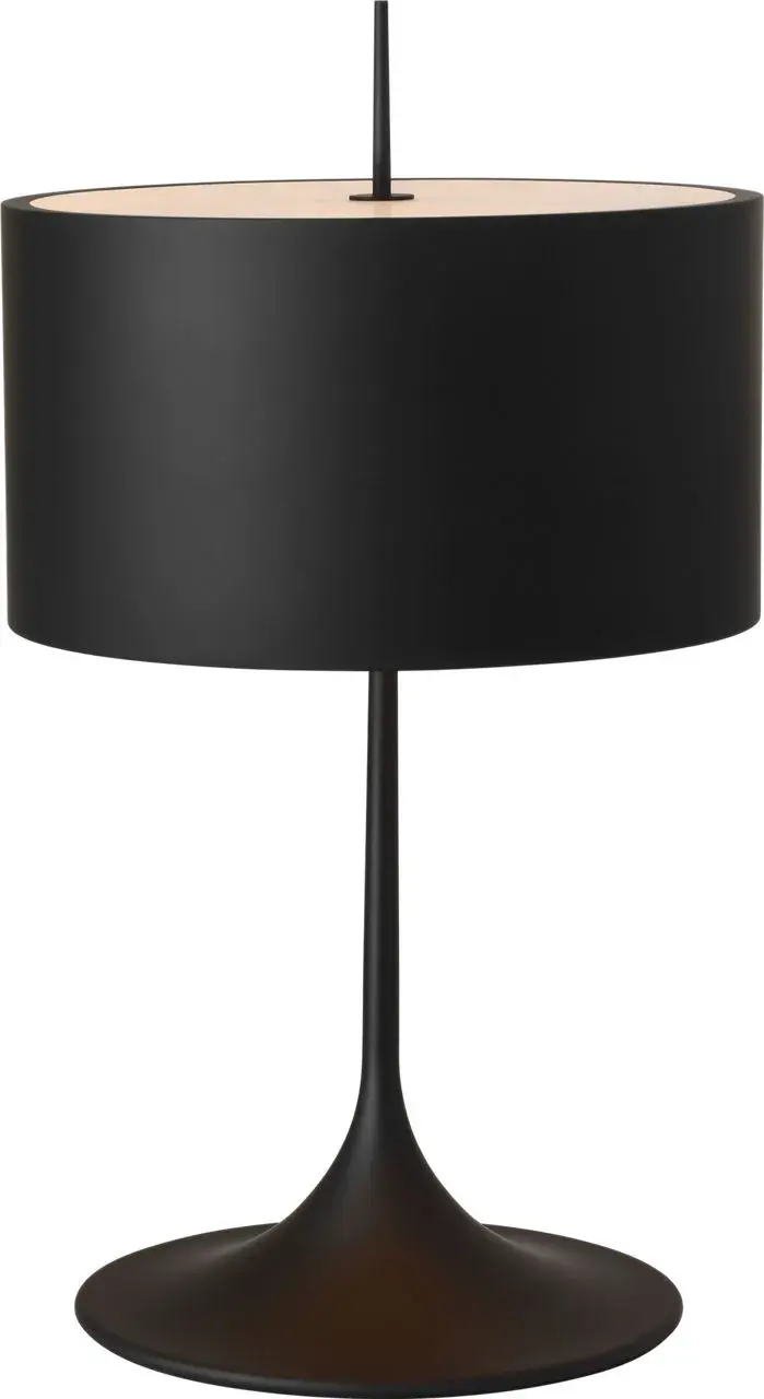 Sleek Modern Trumpet Base Table Lamp with Sophisticated Matte Black Finish - Image 4