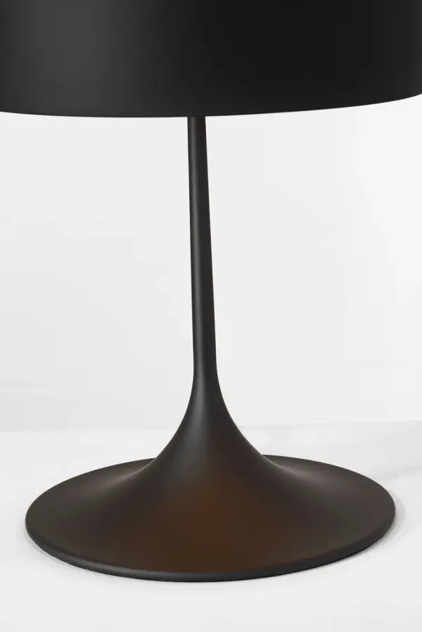 Sleek Modern Trumpet Base Table Lamp with Sophisticated Matte Black Finish - Image 6