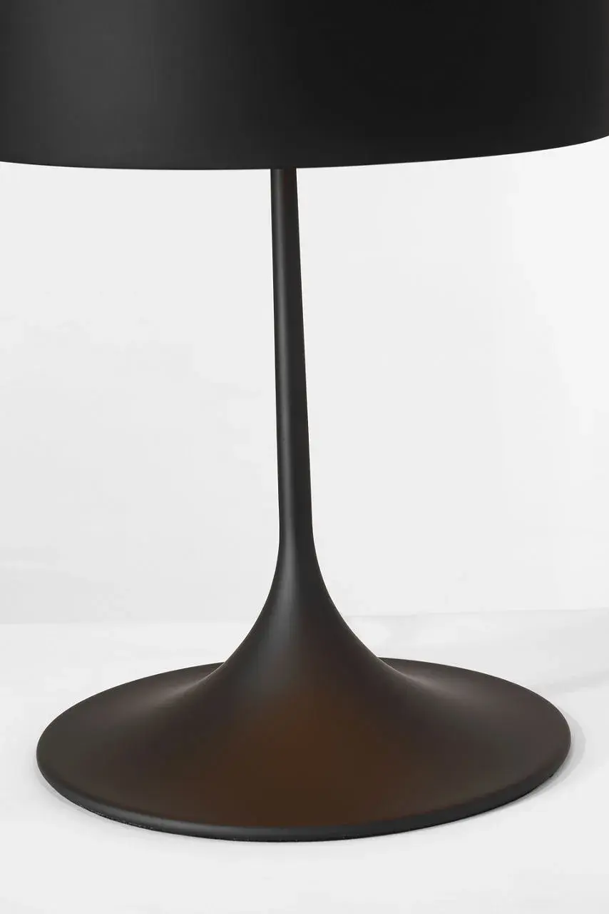 Sleek Modern Trumpet Base Table Lamp with Sophisticated Matte Black Finish - Image 6