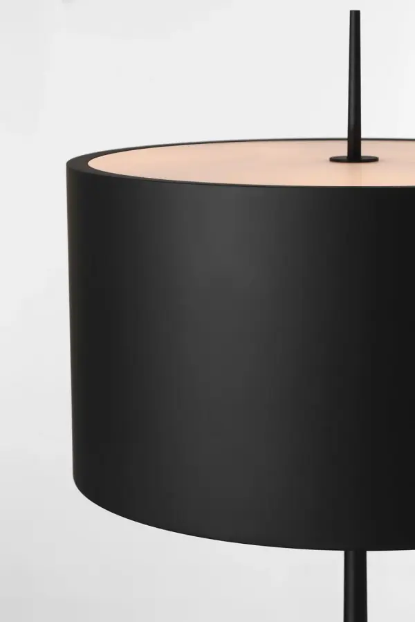 Sleek Modern Trumpet Base Table Lamp with Sophisticated Matte Black Finish - Image 8
