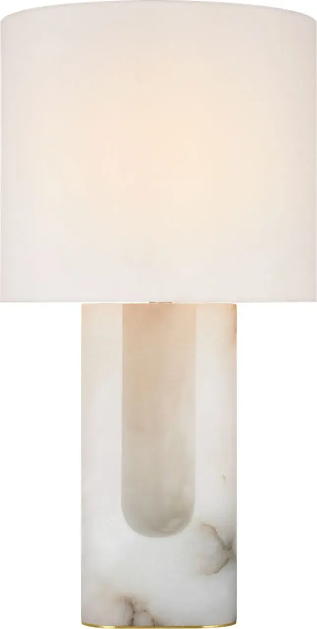 Sophisticated Alabaster Table Lamp with Natural Stone Beauty - Image 1