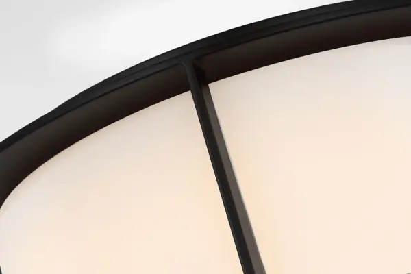 Phinn 13" Flush Mount in Modern Iron with White Glass - Image 3