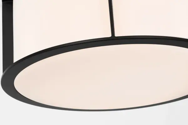 Phinn 13" Flush Mount in Modern Iron with White Glass - Image 6