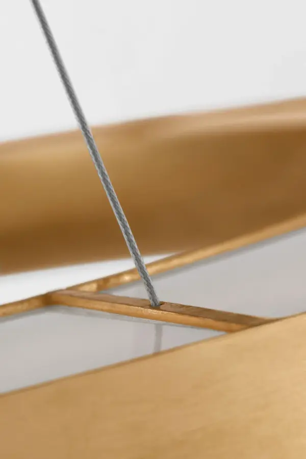 The Neptune Ring Chandelier delivers contemporary elegance with its 36-inch circular silhouette and uplight configuration. The gild finish adds warmth and sophistication, making it ideal for formal dining rooms and grand entryways. - alternate view