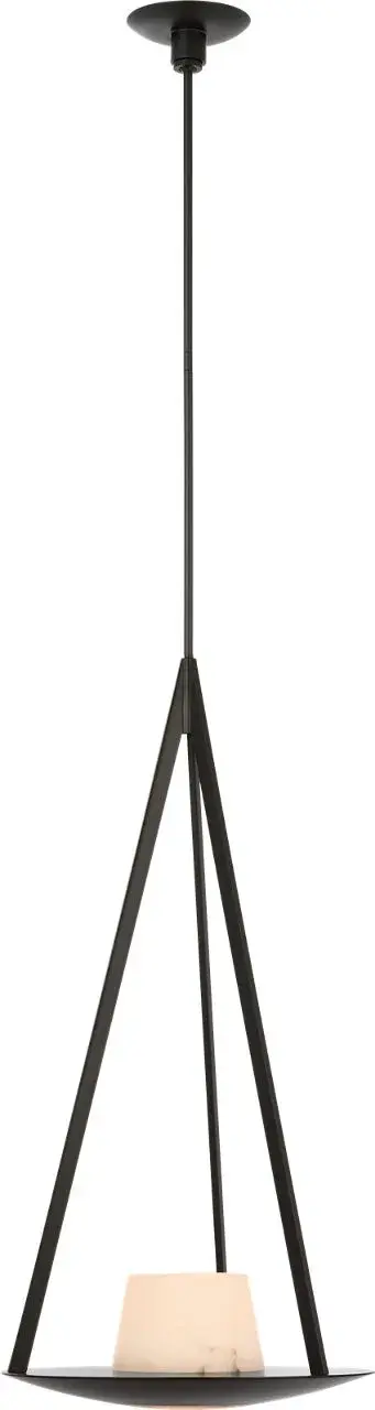 The Divina 20" pendant combines natural alabaster with a refined Modern Iron finish, creating a statement piece that balances contemporary design with organic warmth. Perfect for dining rooms and kitchen islands.