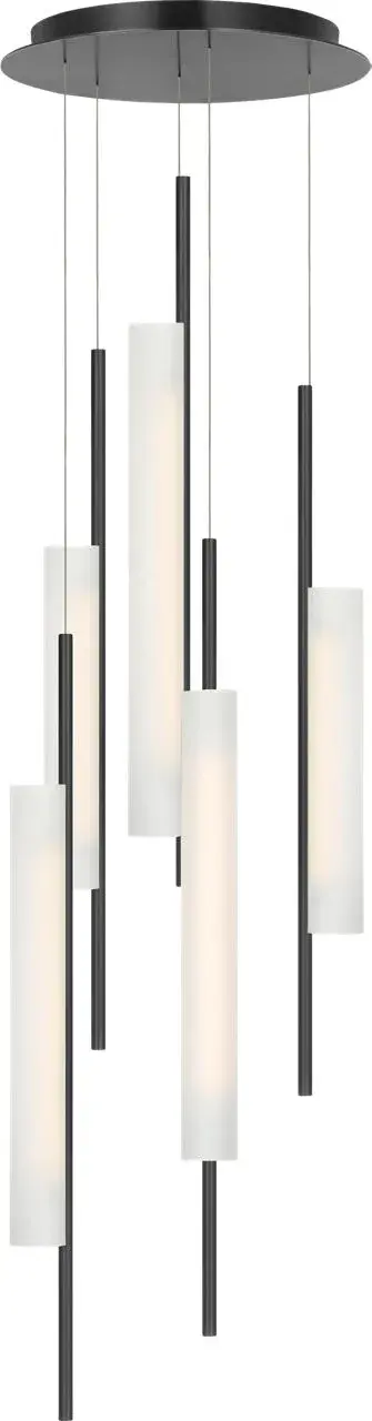 The Windchime chandelier brings traditional elegance to intimate spaces with its compact 17-inch diameter and soft etched glass shades. The bronze finish adds warmth while the five lights provide ample illumination.