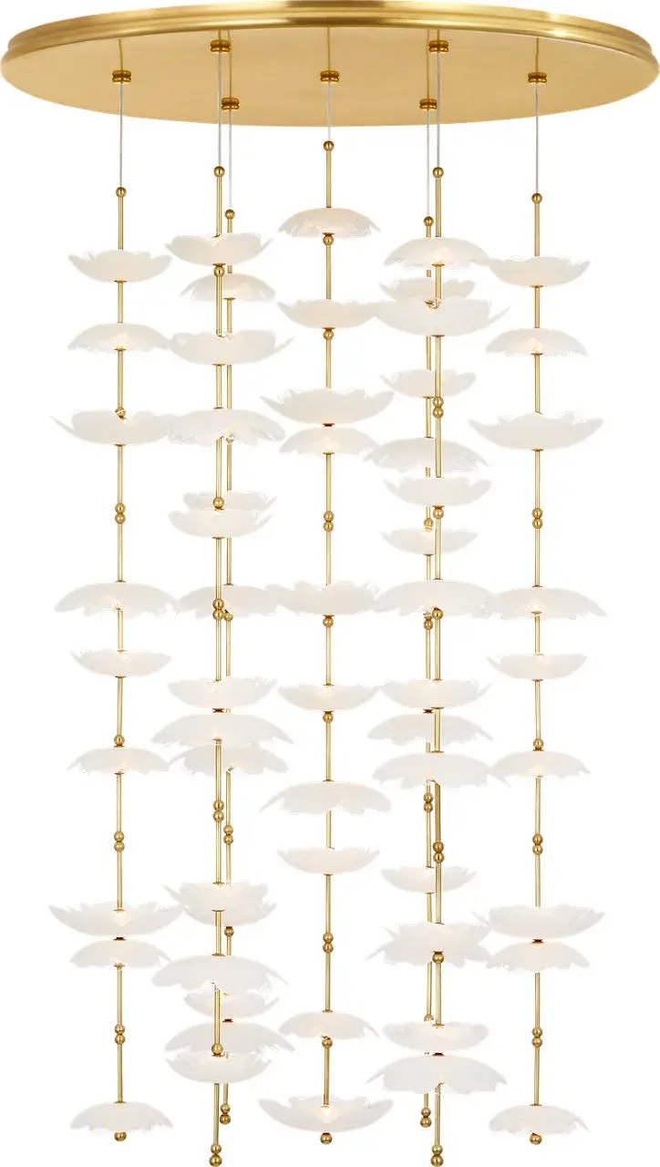 Petaluma 28" Cascading Chandelier in Soft Lacquered Brass - Image 2