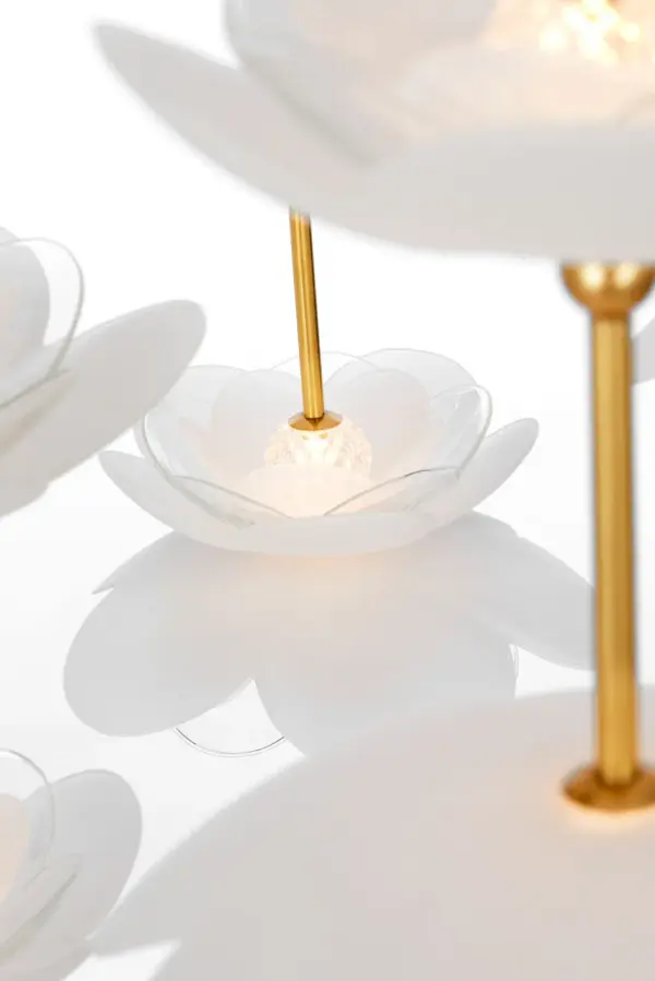 Petaluma 28" Cascading Chandelier in Soft Lacquered Brass - Image 3