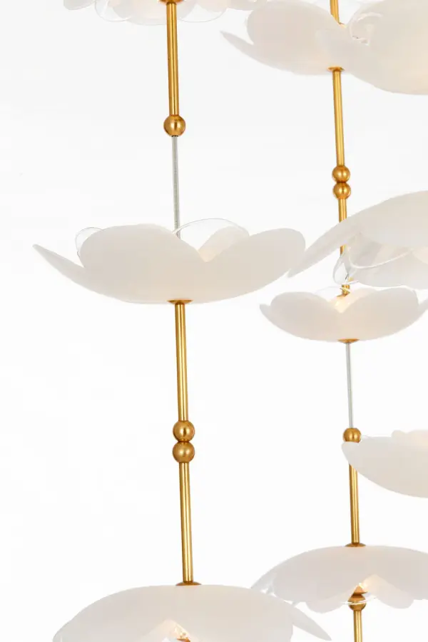 Petaluma 28" Cascading Chandelier in Soft Lacquered Brass - Image 4