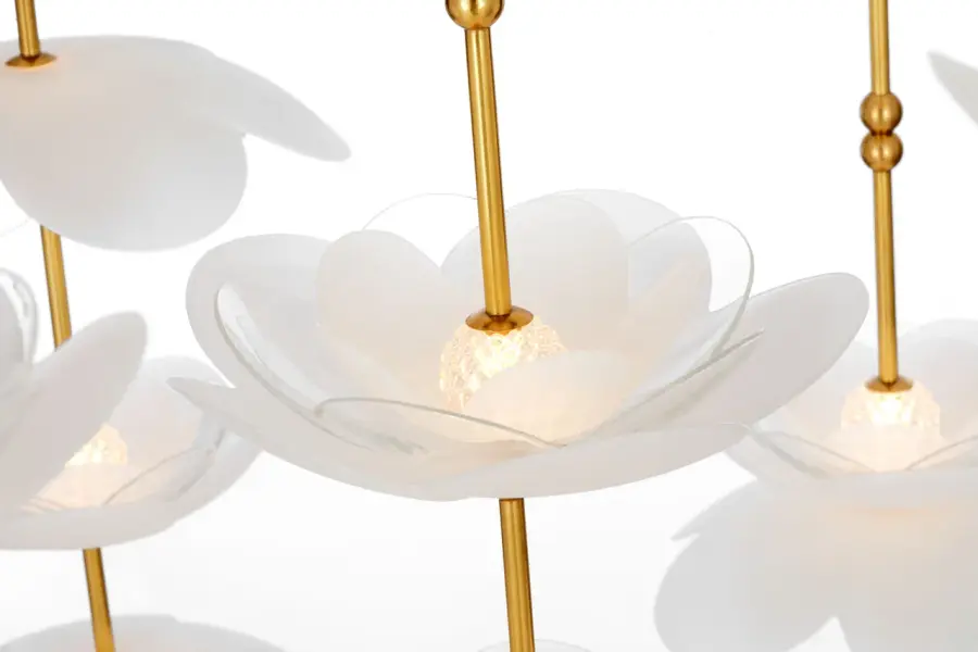 Petaluma 28" Cascading Chandelier in Soft Lacquered Brass - Image 7