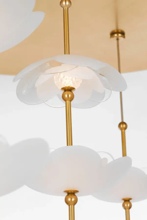 Petaluma 28" Cascading Chandelier in Soft Lacquered Brass - Image 8