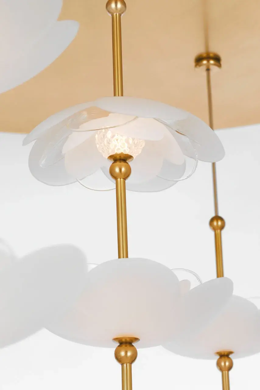 Petaluma 28" Cascading Chandelier in Soft Lacquered Brass - Image 8