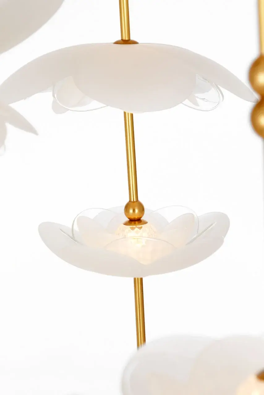 Petaluma 28" Cascading Chandelier in Soft Lacquered Brass - Image 9