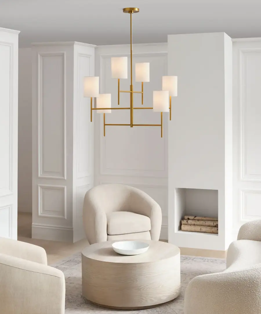 Key Large Chandelier in Burnished Brass - Image 8