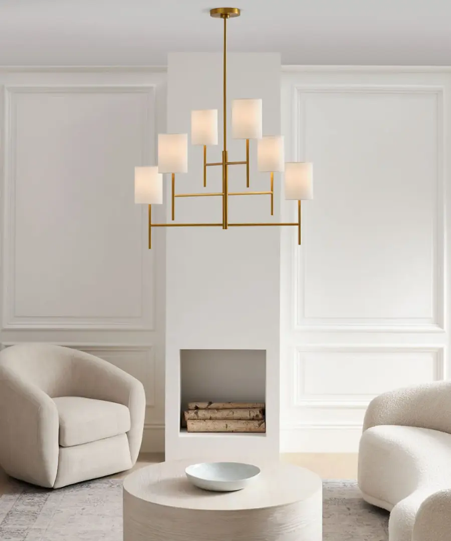 Key Large Chandelier in Burnished Brass - Image 9