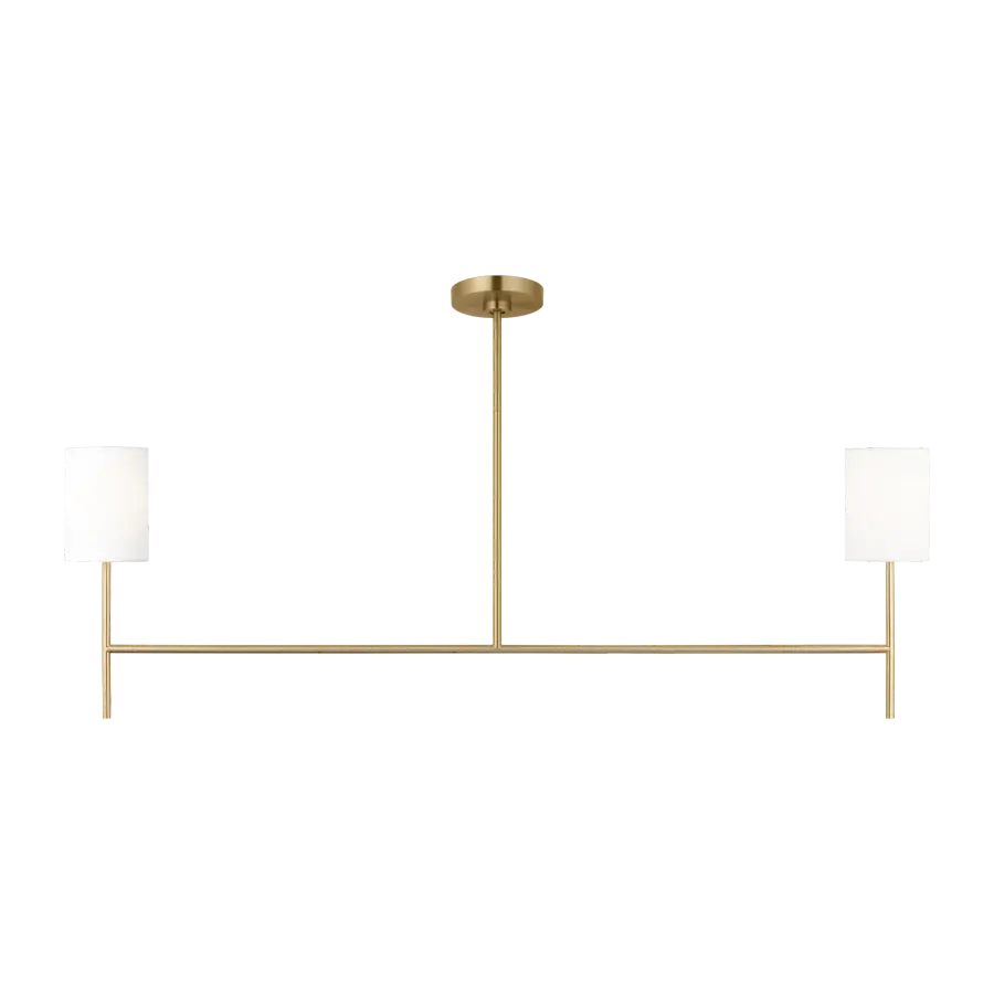 Key Medium Linear Chandelier in Burnished Brass - Image 1