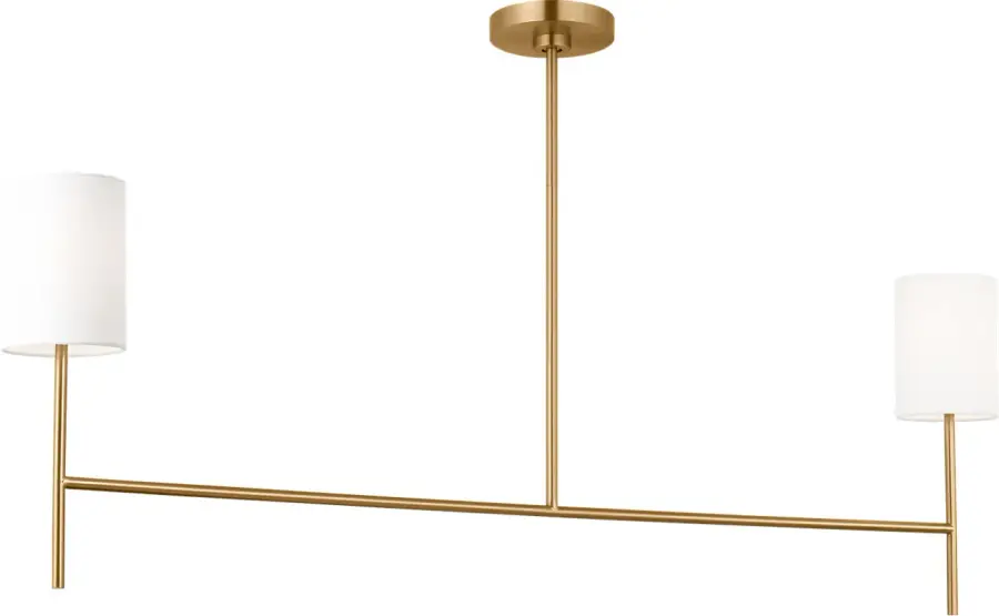 Key Medium Linear Chandelier in Burnished Brass - Image 2