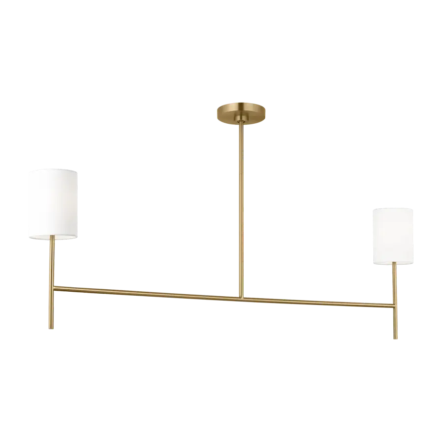 Key Medium Linear Chandelier in Burnished Brass - Image 5