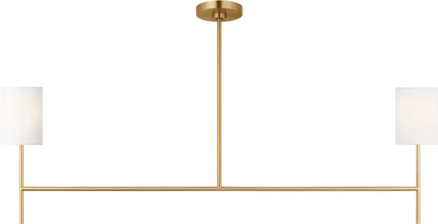 Key Medium Linear Chandelier in Burnished Brass - Image 6