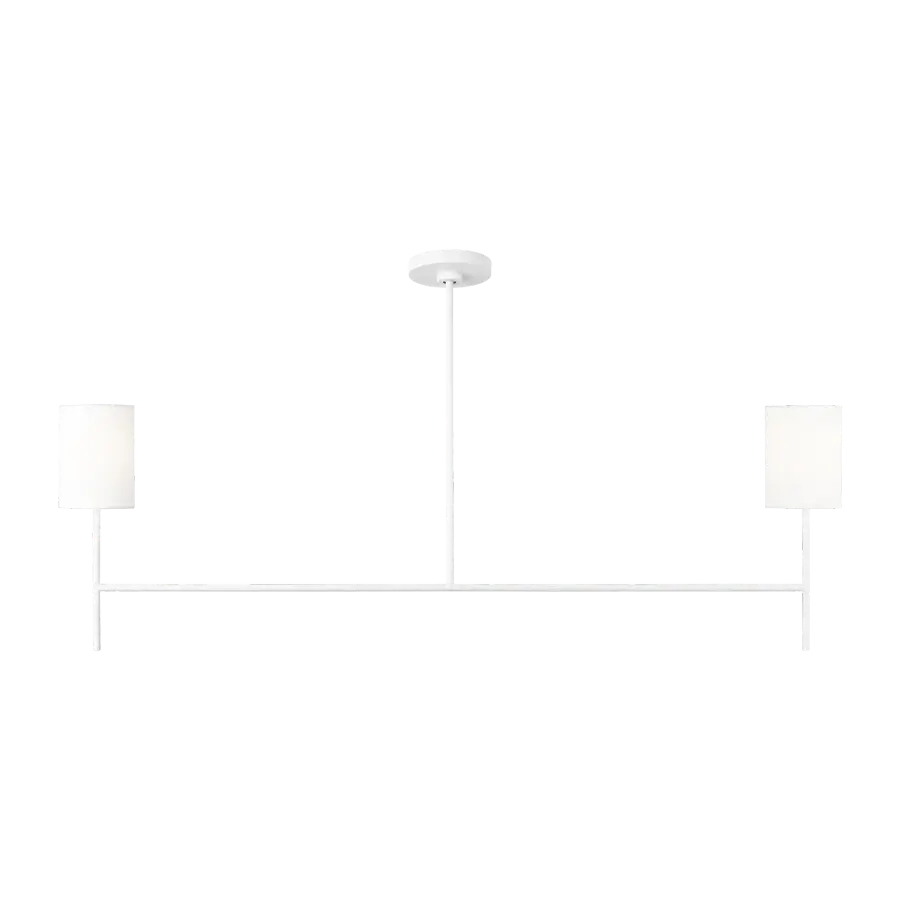 Key Medium Linear Chandelier in Matte White - Image 1