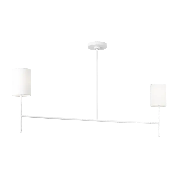 Key Medium Linear Chandelier in Matte White - Image 3