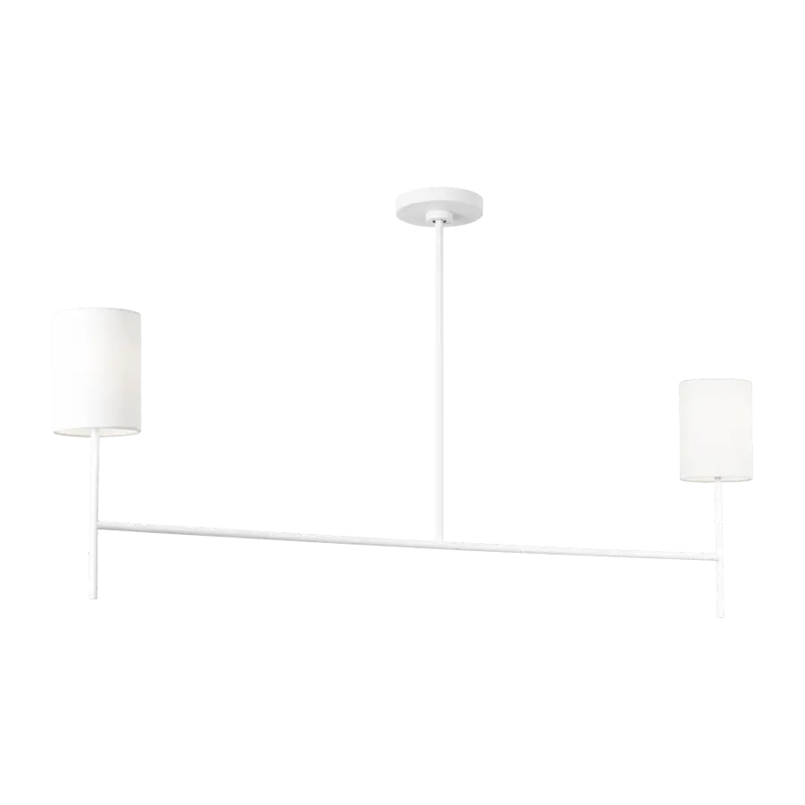 Key Medium Linear Chandelier in Matte White - Image 3