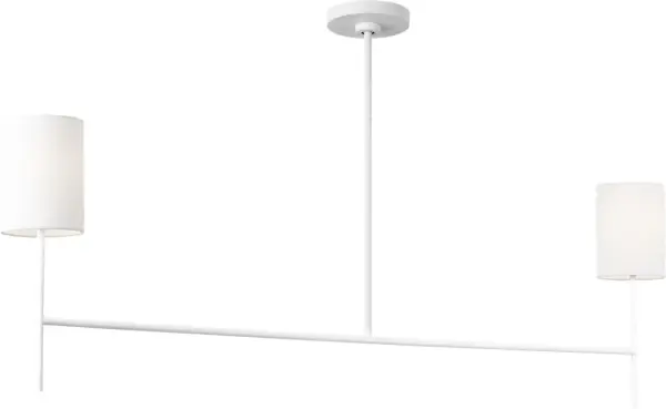 Key Medium Linear Chandelier in Matte White - Image 4