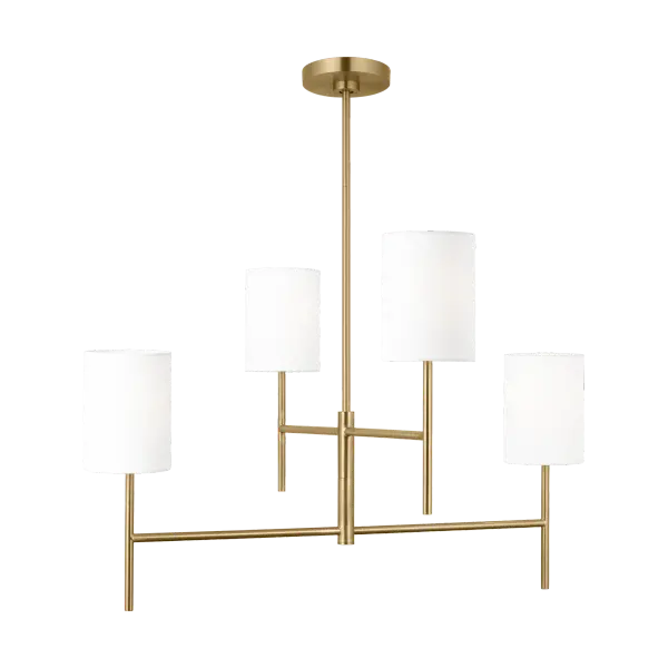 Key Medium Chandelier in Burnished Brass - Image 5