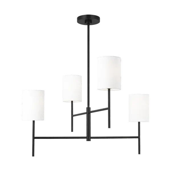 The Key Medium Chandelier brings contemporary elegance with its striking Midnight Black finish. Perfect for dining rooms and entryways, this versatile fixture offers modern sophistication at an accessible price point.