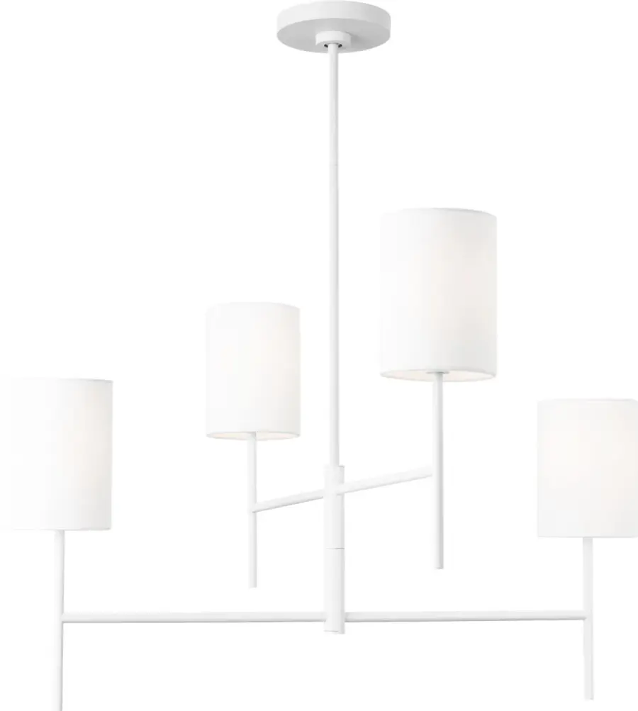 Key Medium Chandelier in Matte White - Image 2