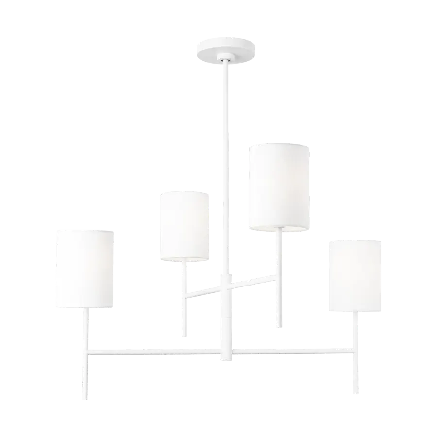 Key Medium Chandelier in Matte White - Image 3