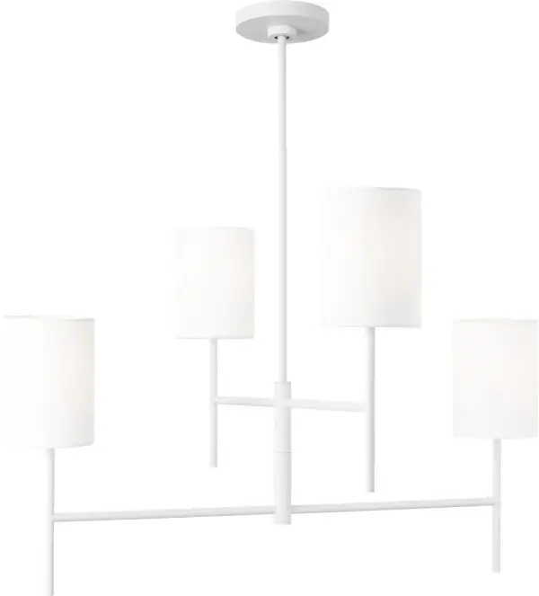 Key Medium Chandelier in Matte White - Image 4