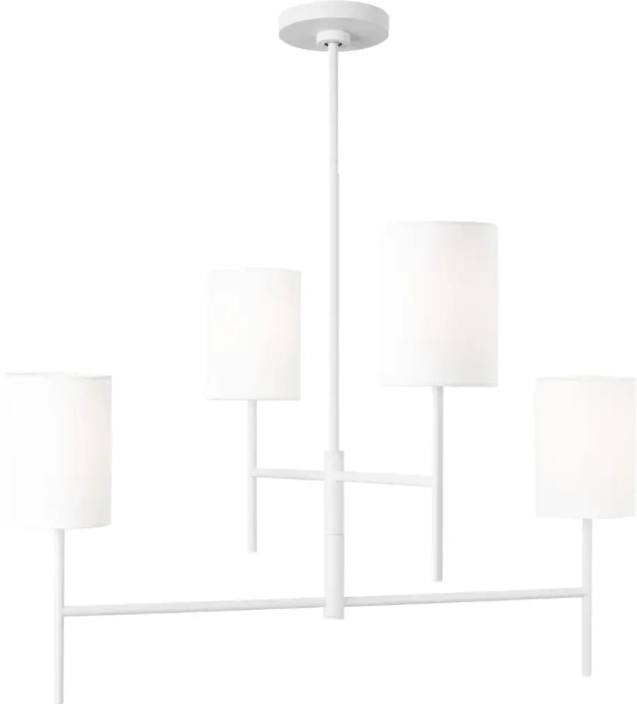 Key Medium Chandelier in Matte White - Image 4