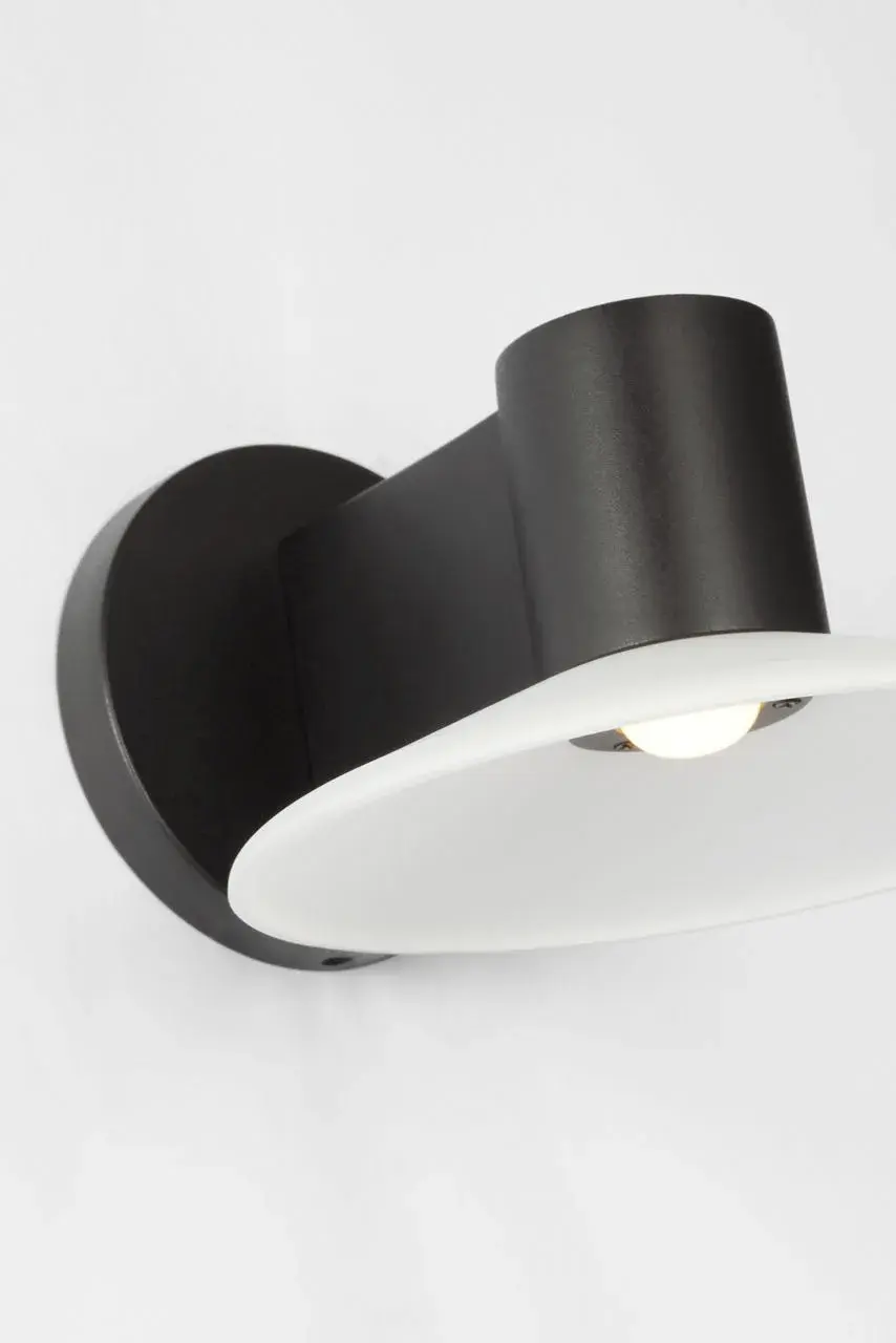 Focal Small LED Sconce in Textured Black - Image 4