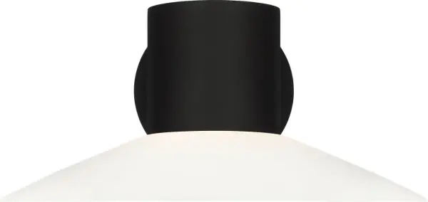 The Focal Large LED Sconce combines contemporary design with energy-efficient LED technology in a durable textured black finish. Perfect for modern outdoor spaces requiring reliable illumination and architectural interest.