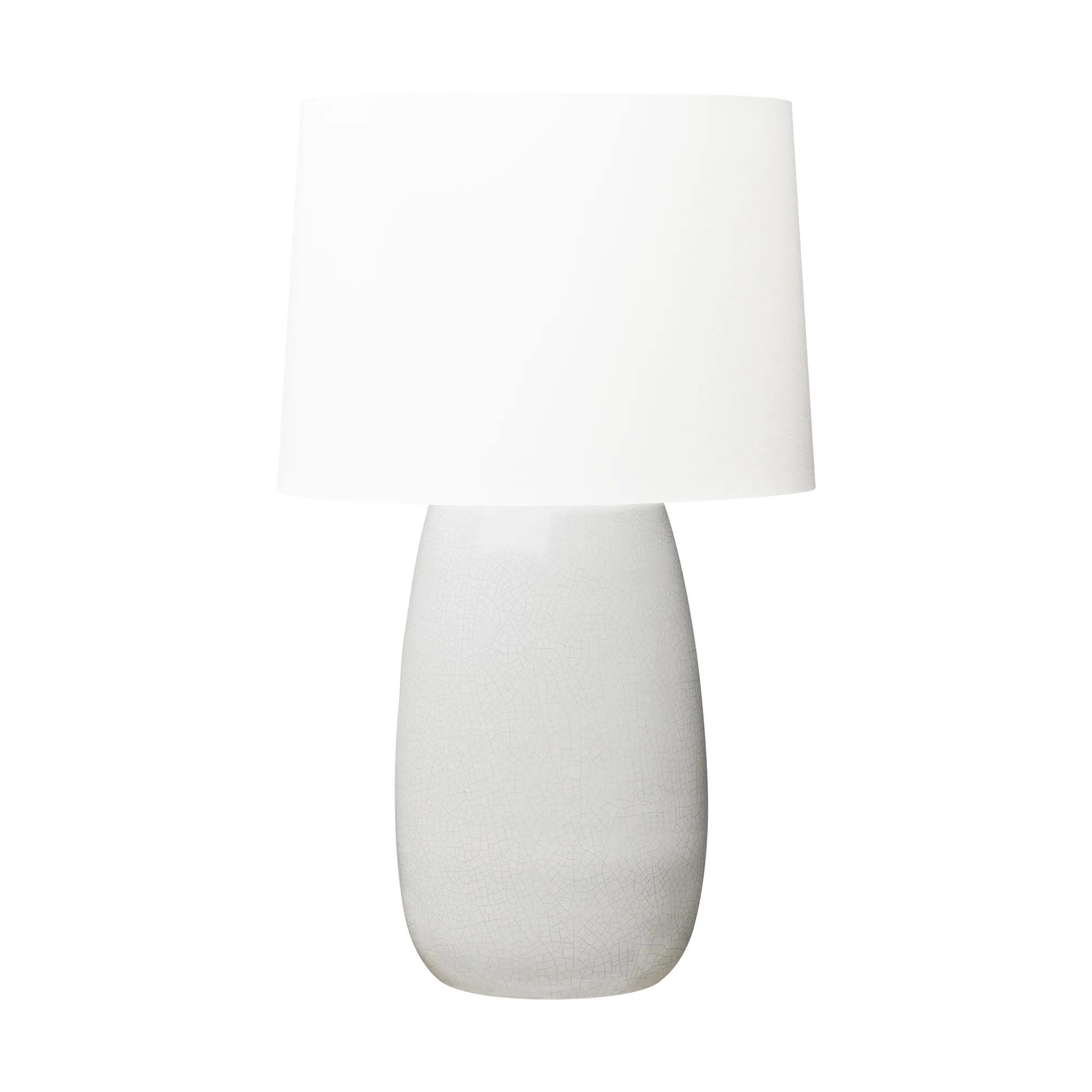 Roma Large Table Lamp in White Crackle