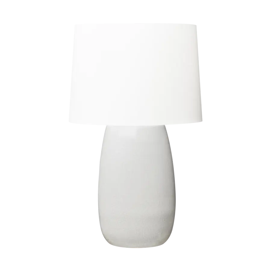 Roma Large Table Lamp in White Crackle - Image 2