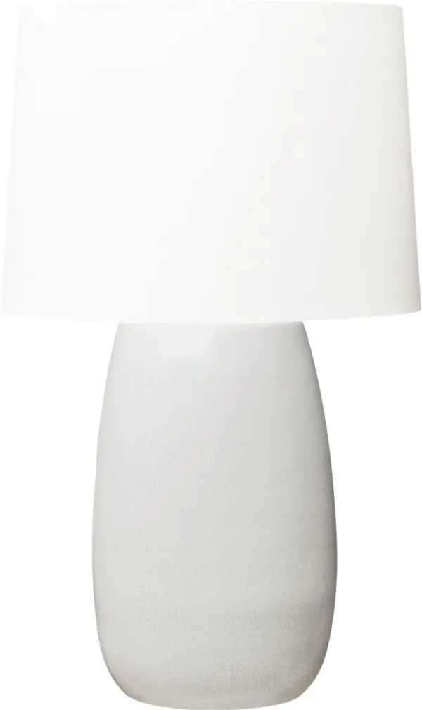 Roma Large Table Lamp in White Crackle - Image 3